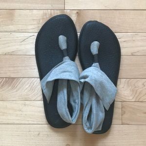 Grey strap sandals